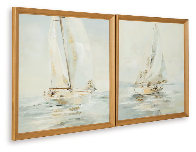 Winbrook Wall Art Set (Set of 2) - U&U Home Budget Furniture (Carteret, NJ)