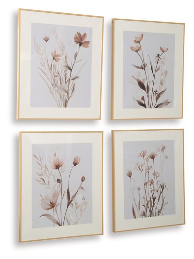 Chettings Wall Art (Set of 4) - U&U Home Budget Furniture (Carteret, NJ)