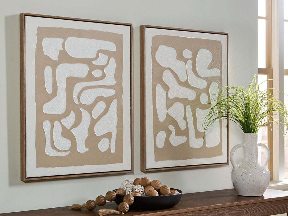 Waldett Wall Art (Set of 2) - U&U Home Budget Furniture (Carteret, NJ)