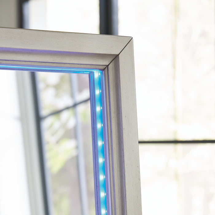 Evesen Floor Standing Mirror/Storage - U&U Home Budget Furniture (Carteret, NJ)