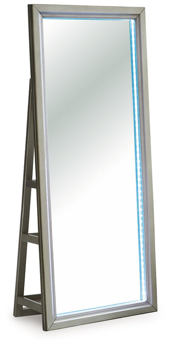 Evesen Floor Standing Mirror/Storage - U&U Home Budget Furniture (Carteret, NJ)