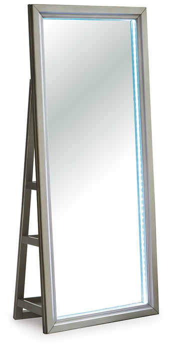 Evesen Floor Standing Mirror/Storage - U&U Home Budget Furniture (Carteret, NJ)