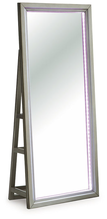 Evesen Floor Standing Mirror/Storage - U&U Home Budget Furniture (Carteret, NJ)