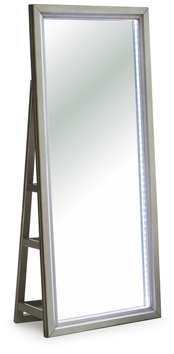 Evesen Floor Standing Mirror/Storage - U&U Home Budget Furniture (Carteret, NJ)