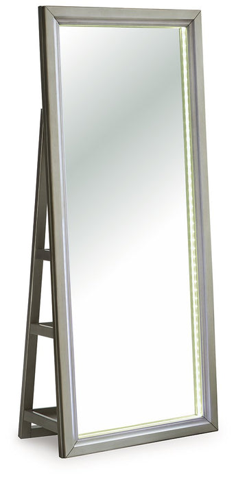Evesen Floor Standing Mirror/Storage - U&U Home Budget Furniture (Carteret, NJ)