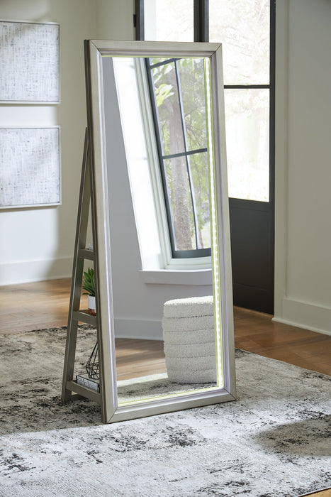 Evesen Floor Standing Mirror/Storage - U&U Home Budget Furniture (Carteret, NJ)
