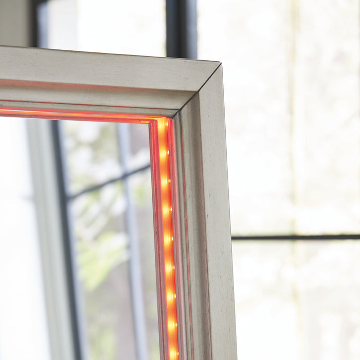 Evesen Floor Standing Mirror/Storage - U&U Home Budget Furniture (Carteret, NJ)