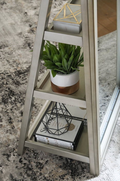 Evesen Floor Standing Mirror/Storage - U&U Home Budget Furniture (Carteret, NJ)