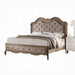 Chelmsford Beige Fabric & Antique Taupe Queen Bed - U&U Home Budget Furniture (Carteret, NJ)