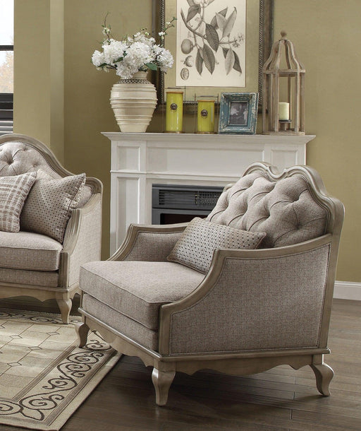 Acme Chelmsford Chair in Beige 56052 - U&U Home Budget Furniture (Carteret, NJ)