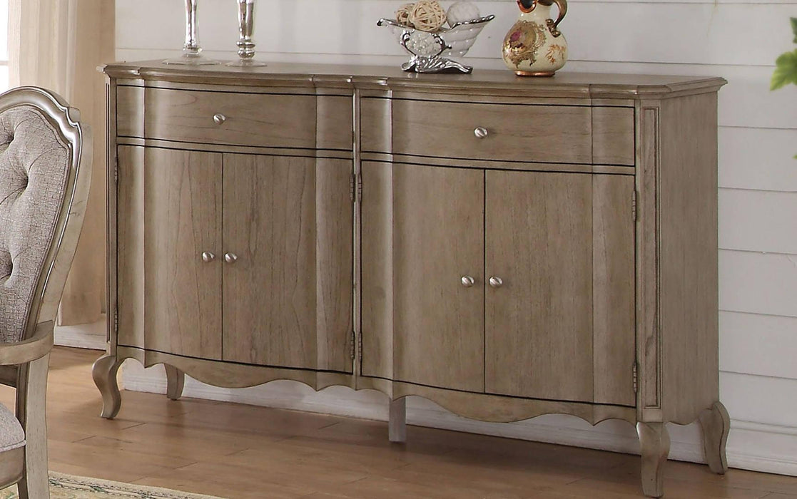 Acme Chelmsford Server in Antique Taupe 66056 - U&U Home Budget Furniture (Carteret, NJ)