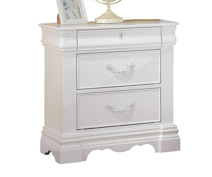 ACME Estrella Youth Nightstand in White 30243 - U&U Home Budget Furniture (Carteret, NJ)
