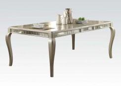 Acme Francesca Rectangular Dining Table in Champagne 62080 - U&U Home Budget Furniture (Carteret, NJ)
