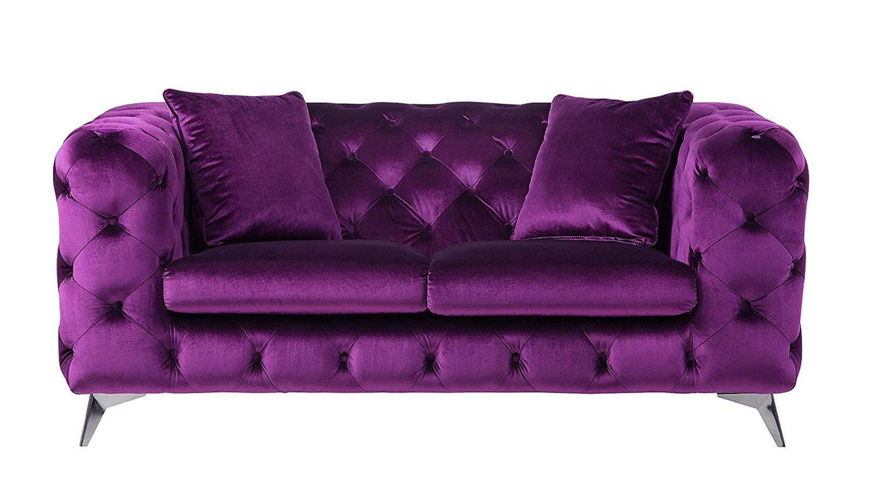 Acme Furniture Atronia Loveseat in Purple 54906 - U&U Home Budget Furniture (Carteret, NJ)