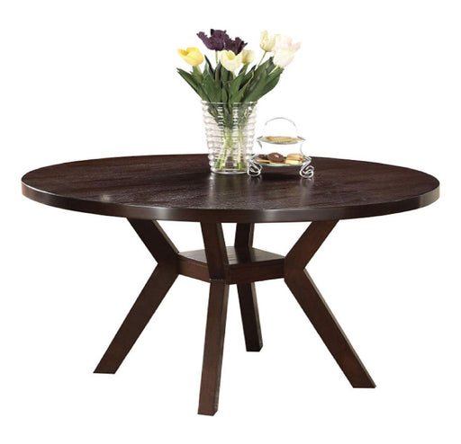 Acme Furniture Drake Round Dining Table in Espresso 16250 - U&U Home Budget Furniture (Carteret, NJ)