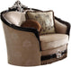 Acme Furniture Ernestine Chair with 2 Pillows in Tan and Black 52112 - U&U Home Budget Furniture (Carteret, NJ)