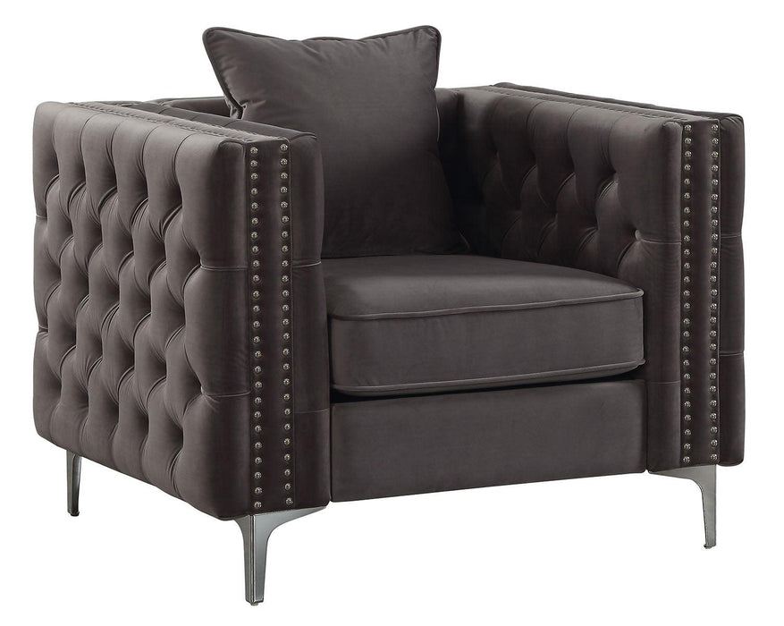 Acme Furniture Gillian II Chair in Dark Gray 53389 - U&U Home Budget Furniture (Carteret, NJ)
