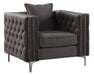 Acme Furniture Gillian II Chair in Dark Gray 53389 - U&U Home Budget Furniture (Carteret, NJ)