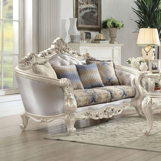 Acme Furniture Gorsedd Loveseat in Antique White 52441 - U&U Home Budget Furniture (Carteret, NJ)