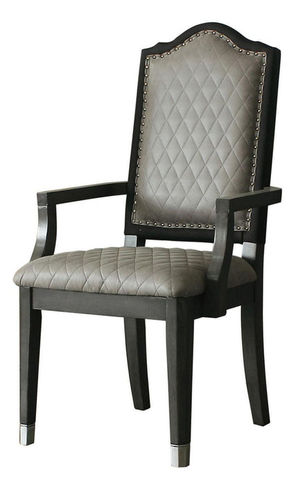 Acme Furniture House Beatrice Arm Chair in Charcoal (Set of 2) 68813 - U&U Home Budget Furniture (Carteret, NJ)