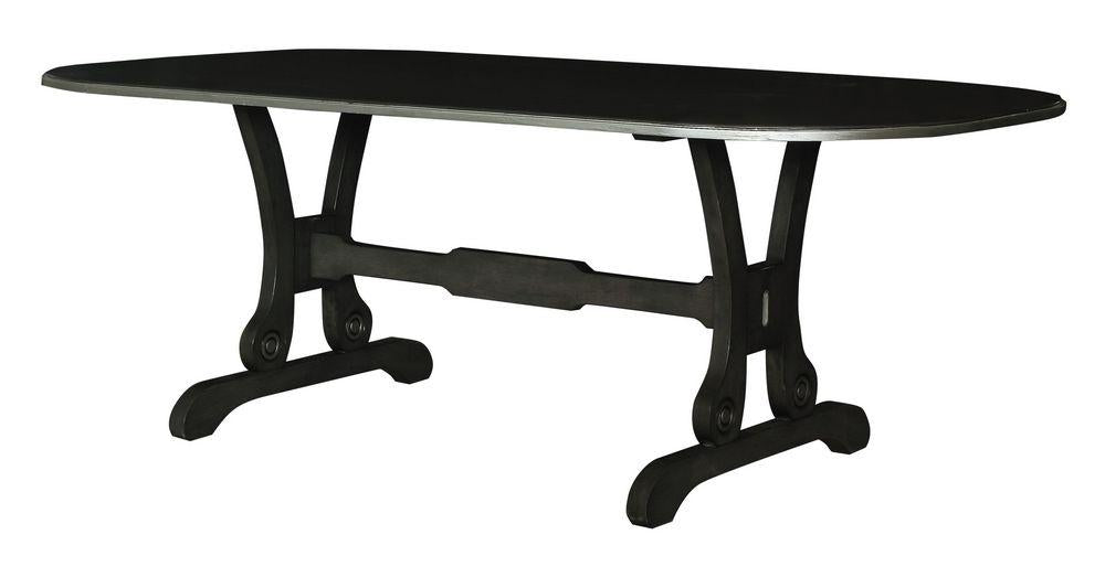 Acme Furniture House Beatrice Dining Table in Charcoal 68810 - U&U Home Budget Furniture (Carteret, NJ)