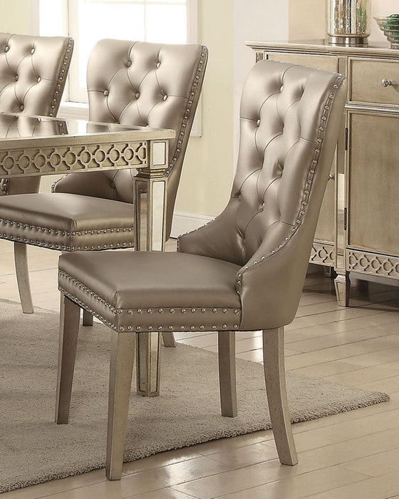 Acme Furniture Kacela Side Chair in Champagne (Set of 2) 72157 - U&U Home Budget Furniture (Carteret, NJ)