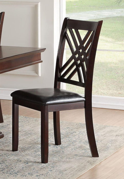 Acme Furniture Katrien Side Chair in Black and Espresso (Set of 2) 71857 - U&U Home Budget Furniture (Carteret, NJ)