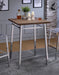 Acme Furniture Nadie Square Bar Table in Chrome and Oak 72595 - U&U Home Budget Furniture (Carteret, NJ)