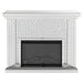 Acme Furniture Nysa Fireplace in Mirrored & Faux Crystals 90204 - U&U Home Budget Furniture (Carteret, NJ)