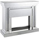Acme Furniture Nysa Fireplace in Mirrored & Faux Crystals 90272 - U&U Home Budget Furniture (Carteret, NJ)