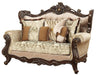 Acme Furniture Shalisa Loveseat with 5 Pillows in Walnut 51051 - U&U Home Budget Furniture (Carteret, NJ)