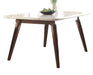 Acme Gasha Dining Table in White/Walnut 72820 - U&U Home Budget Furniture (Carteret, NJ)