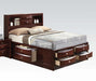 Acme Ireland King Storage Bed in Brown 21596EK - U&U Home Budget Furniture (Carteret, NJ)