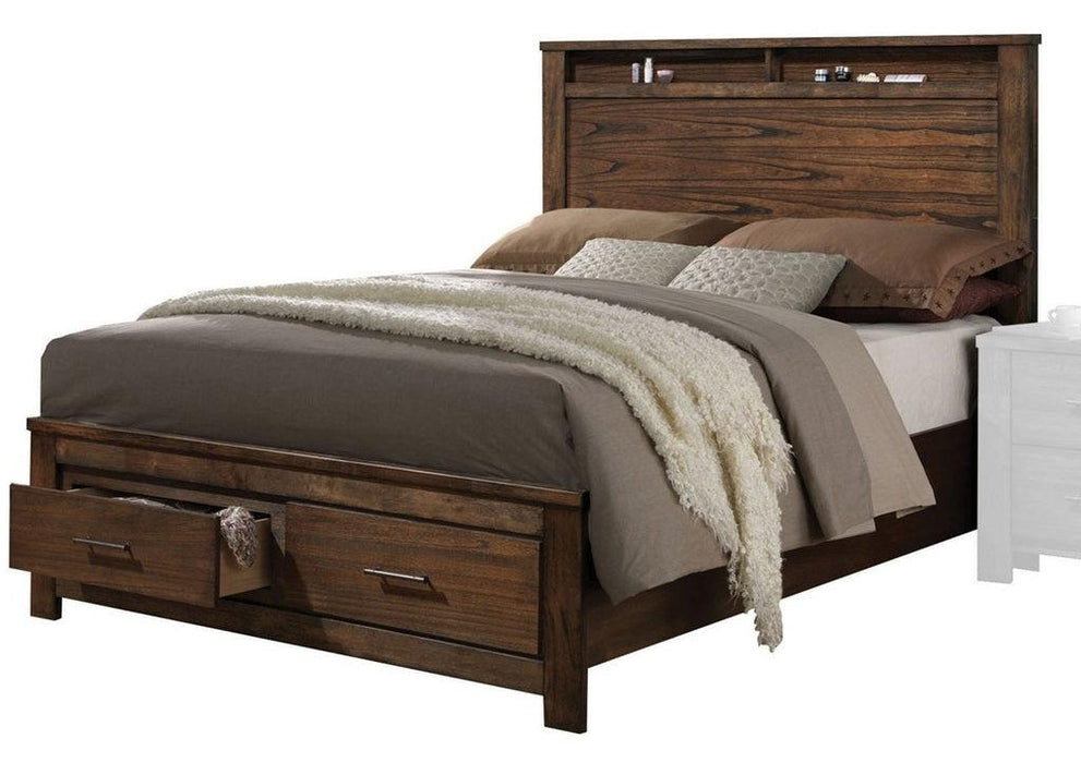 Acme Merrilee Queen Storage Bed in Oak 21680Q - U&U Home Budget Furniture (Carteret, NJ)