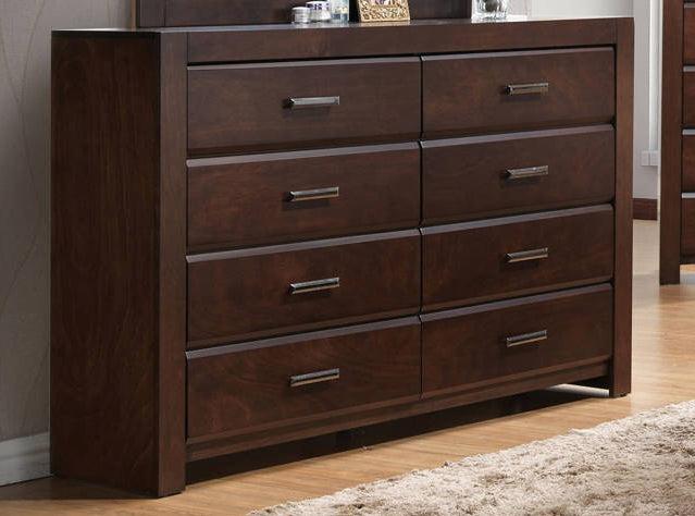 Acme Oberreit 8 Drawer Dresser in Walnut 25795 - U&U Home Budget Furniture (Carteret, NJ)