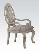 Acme Ragenardus Arm Chair in Antique White (Set of 2) 61283 - U&U Home Budget Furniture (Carteret, NJ)