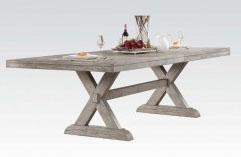 Acme Rocky Rectangular Dining Table in Gray Oak 72860 - U&U Home Budget Furniture (Carteret, NJ)
