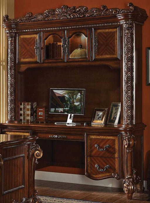 Acme Vendome Bookcase with Intricate Carving Design in Cherry 92128 - U&U Home Budget Furniture (Carteret, NJ)