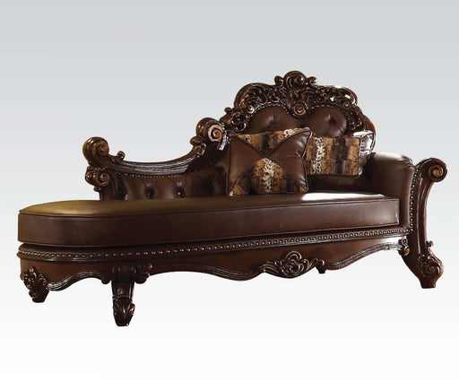 Acme Vendome Chaise in Cherry 96491 - U&U Home Budget Furniture (Carteret, NJ)