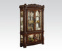 Acme Vendome Curio Cabinet with Mirror Back in Cherry 62023 - U&U Home Budget Furniture (Carteret, NJ)