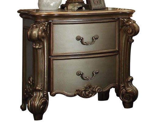Acme Vendome Nightstand in Gold Patina 23003 - U&U Home Budget Furniture (Carteret, NJ)
