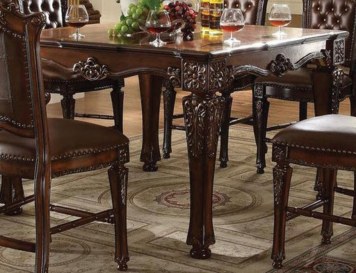 Acme Vendome Square Counter Height Table in Cherry 62025 CLOSEOUT - U&U Home Budget Furniture (Carteret, NJ)