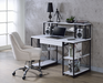 Amiel White & Black Desk - U&U Home Budget Furniture (Carteret, NJ)