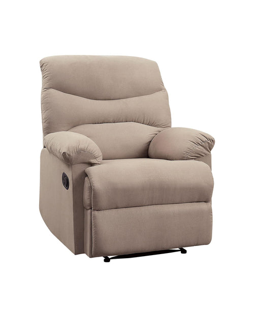 Arcadia Beige Woven Fabric Recliner (Motion) - U&U Home Budget Furniture (Carteret, NJ)