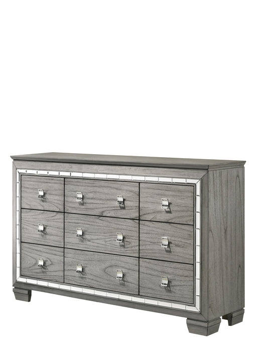 Antares Light Gray Oak Dresser - U&U Home Budget Furniture (Carteret, NJ)