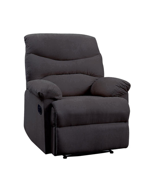 Arcadia Black Woven Fabric Recliner (Motion) - U&U Home Budget Furniture (Carteret, NJ)