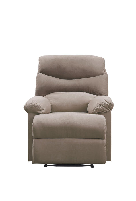 Arcadia Light Brown Woven Fabric Recliner (Motion) - U&U Home Budget Furniture (Carteret, NJ)