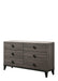 Avantika Faux Marble & Rustic Gray Oak Dresser - U&U Home Budget Furniture (Carteret, NJ)