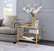 Astrid Gold & Mirror End Table - U&U Home Budget Furniture (Carteret, NJ)