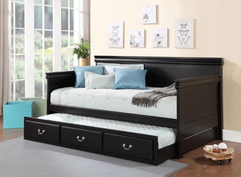 Bailee Black Daybed (Twin Size) - U&U Home Budget Furniture (Carteret, NJ)